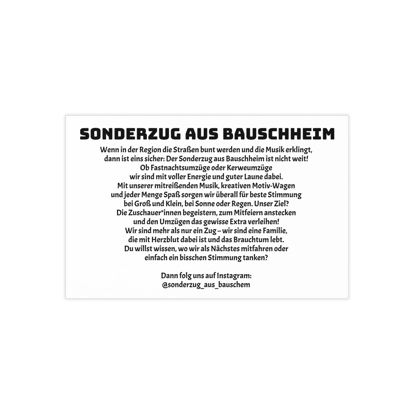 Sonderzug Business Cards 100 St.